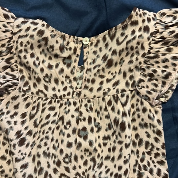 NWOT-  Set of two animal print toddler girl dresses- Mauve and brown - Picture 6 of 6